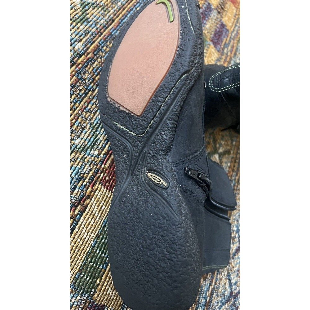 Keen Women's Chelsea Black Waterproof Leather Pull-On Boots Size 8.5 /39 - Picture 3 of 5